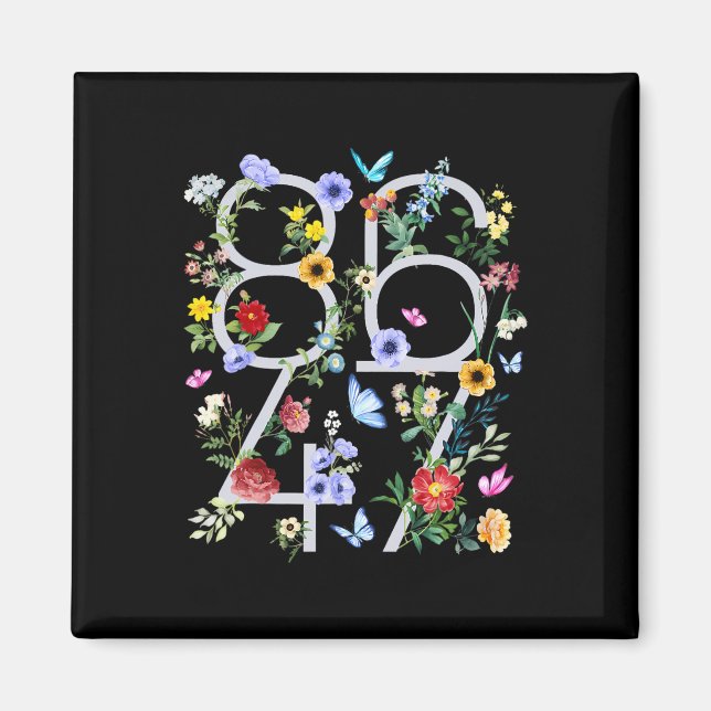 Aimant Retro 8647 Trump subtil 86 47 Floral Boho Style (Devant)