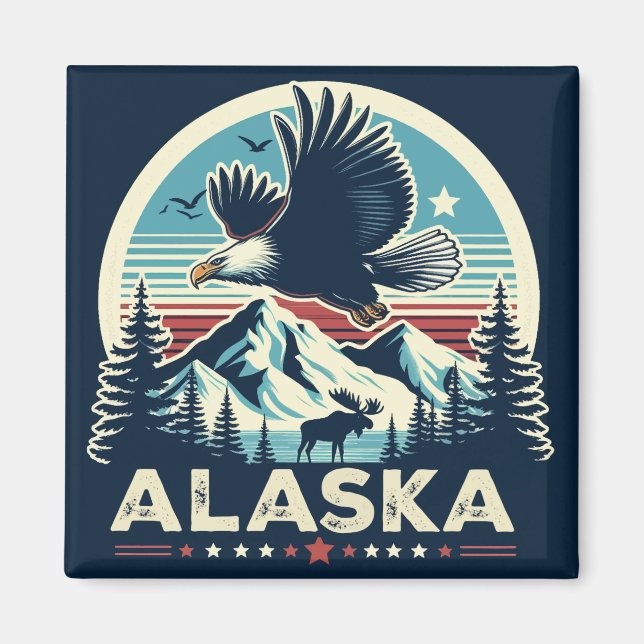 Aimant Retro Alaska (Devant)