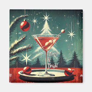 Aimant Retro années 50 Flurry Christmas Tree Martini