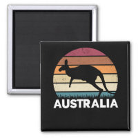 Retro Australian Animal saut Kangaroo