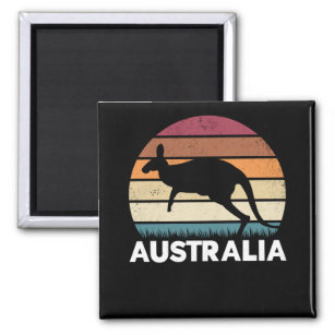 Aimant Retro Australian Animal saut Kangaroo
