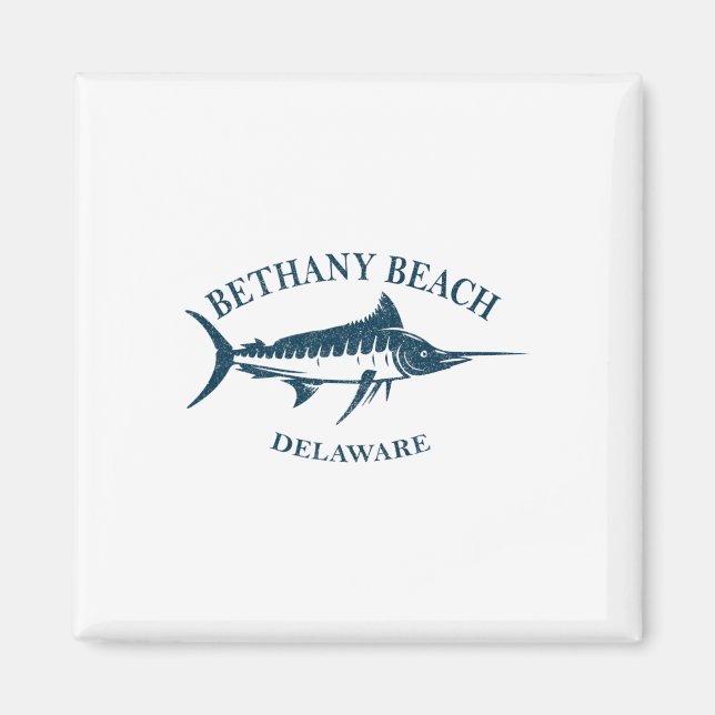 Aimant Retro Bethany Beach Delaware Pêche Vintage Boati (Devant)