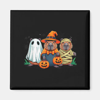 Aimant Retro Capybara Witch Y Halloween Citrouilles Homme