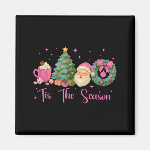 Aimant Rétro C'est La Saison Noël Santa Joyeux Chocolat C