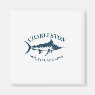 Aimant Retro Charleston Caroline du Sud Pêche Vintage Bo