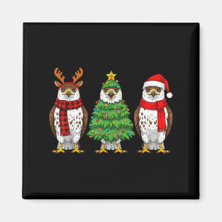 Aimant Retro Christmas Hawk Santa Reindeer 
