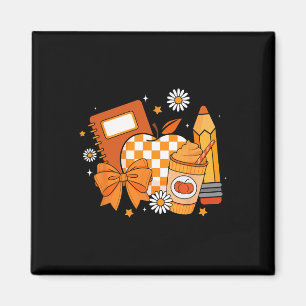 Aimant Retro Coquette Bow Enseignant Crayon Automne Saiso