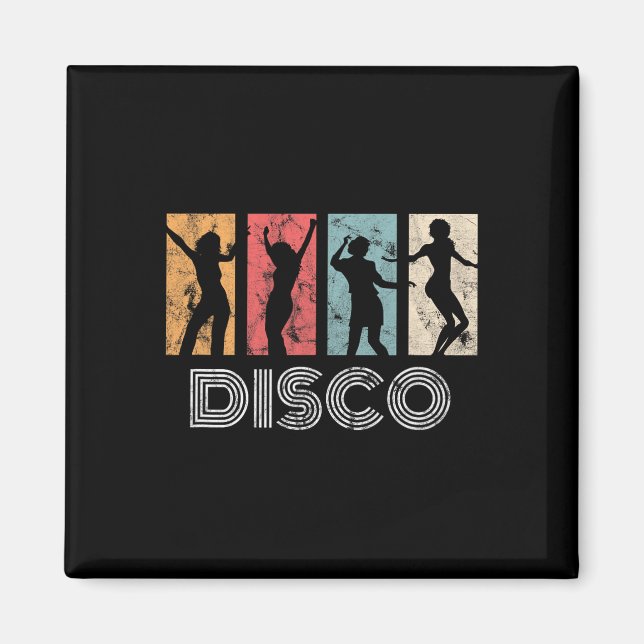 Aimant Retro Disco Dance les années 70 danseuse de fête d (Devant)