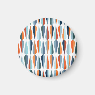 Aimant Rétro du milieu du siècle, goutte forme motif.