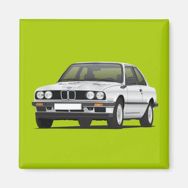 Aimant Rétro E30 Série 3 Argent (Devant)