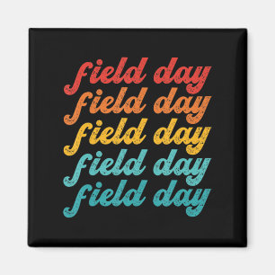 Aimant Retro Field jour jaune champ jour jeux enseignants