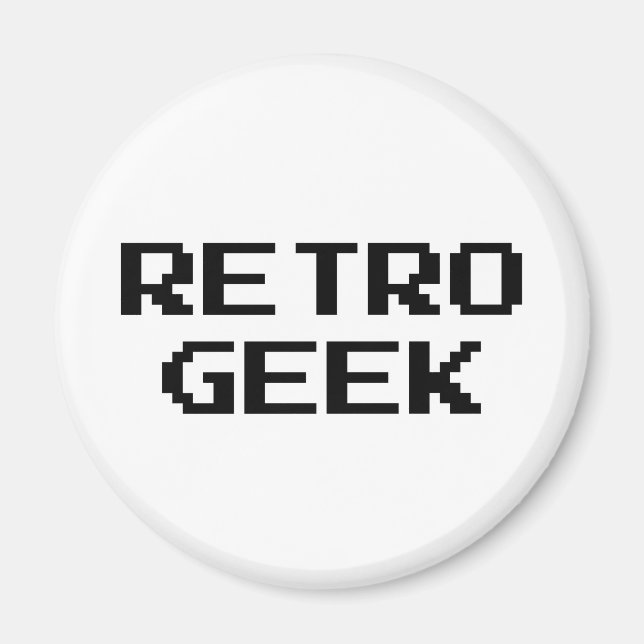Aimant Retro Geek Produits & Designs! (Devant)