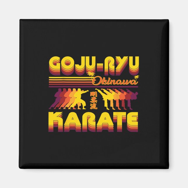 Aimant Retro Goju-ryu Karate Design Été Vêtements Pour Ka (Devant)