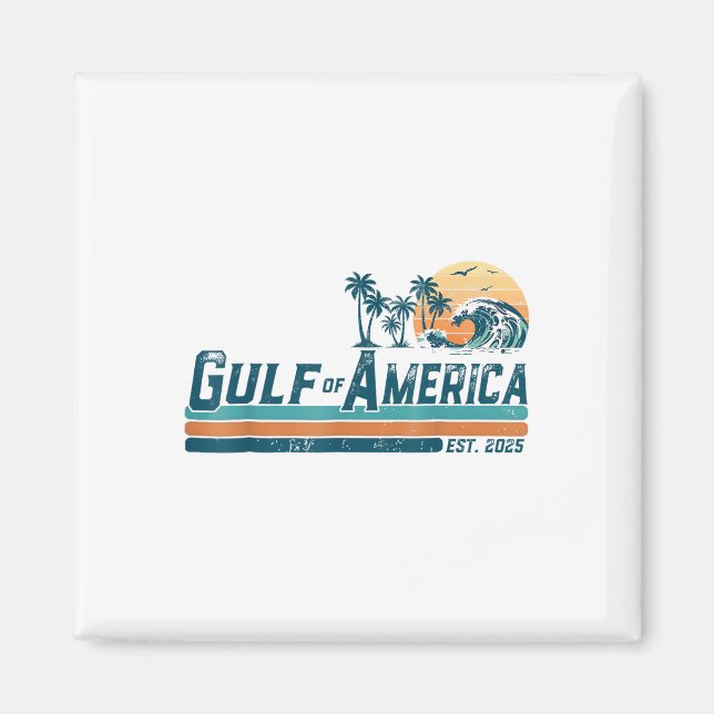 Aimant Retro Golfe De Usa Amérique Est 2025 (Devant)