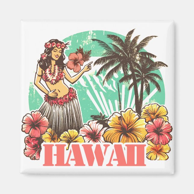 Aimant Retro Hawaii (Devant)