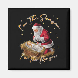 Aimant Retro Im La Saison Im La Raison Père Noël Religieu
