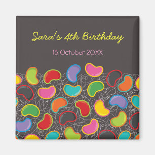 Aimant Retro Jellybeans Pop Kid's Birthday Save The Date