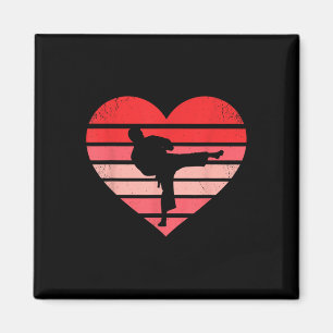 Aimant Retro Karate Judo Heart Valentine Martial Art Boys