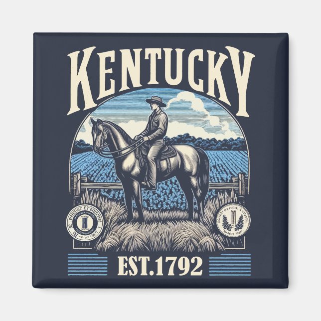 Aimant Retro Kentucky (Devant)