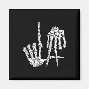 Aimant Retro La Hands Skeleton Los Angeles Hymne à la mai