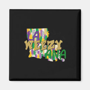 Aimant Retro La Weezy Ana Happy Mardi Gras Louisiane Nouv