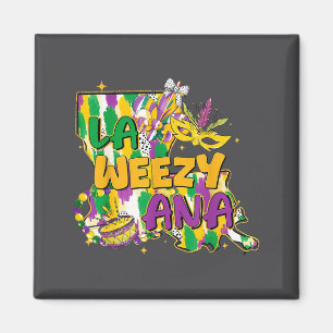 Aimant Rétro La Weezy Ana Joyeux Mardi Gras Louisiane Nou