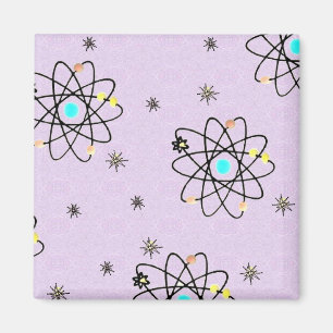 Aimant Retro les années 50 Atomic Print Lavender Vêtement