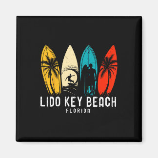 Aimant Retro Lido Key Beach Florida Surfboarder Design Fo