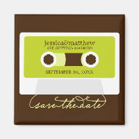 Rétro Mariage Mixtape Enregistrer la date