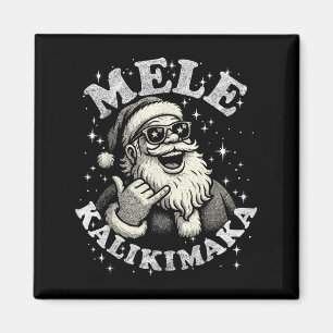 Aimant Retro Mele Kalikimaka Fête de Noël Hawaïenne San