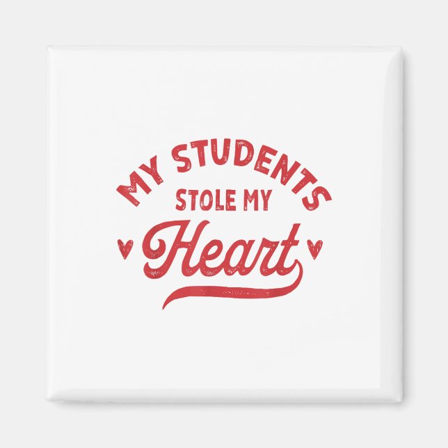 Aimant Rétro Mes étudiants ont volé mon coeur mignon Vale (Devant)