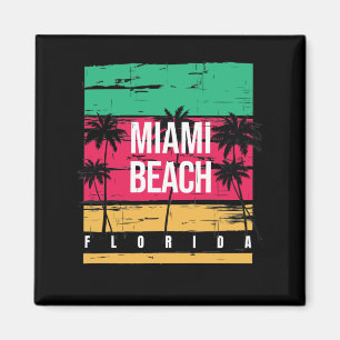 Aimant Retro Miami Florida Beach Souvenir
