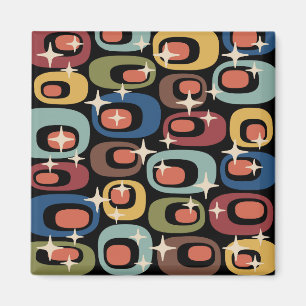 Aimant Retro Mid-Century Moderne Abstrait