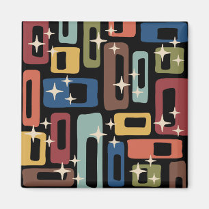 Aimant Retro Mid-Century Moderne Abstrait