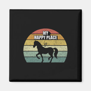 Aimant Rétro Mon Joyeux Lieu Cheval Chemise Horseback équ