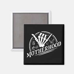 Aimant Retro Motherhood Rock Skeleton Sarcastic Mom Cadea