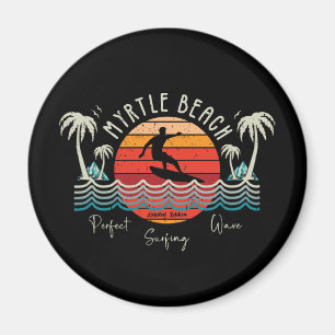 Aimant Retro Myrtle Beach Surf
