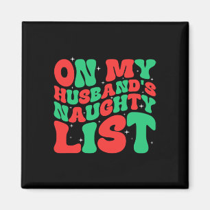 Aimant Rétro noël sur ma liste de maris coquins