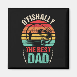 Aimant Rétro Ofishiellement Le Meilleur Papa Pêche Père P