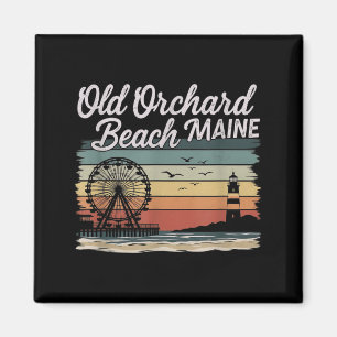 Aimant Rétro Old Orchard Beach Maine Graphisme