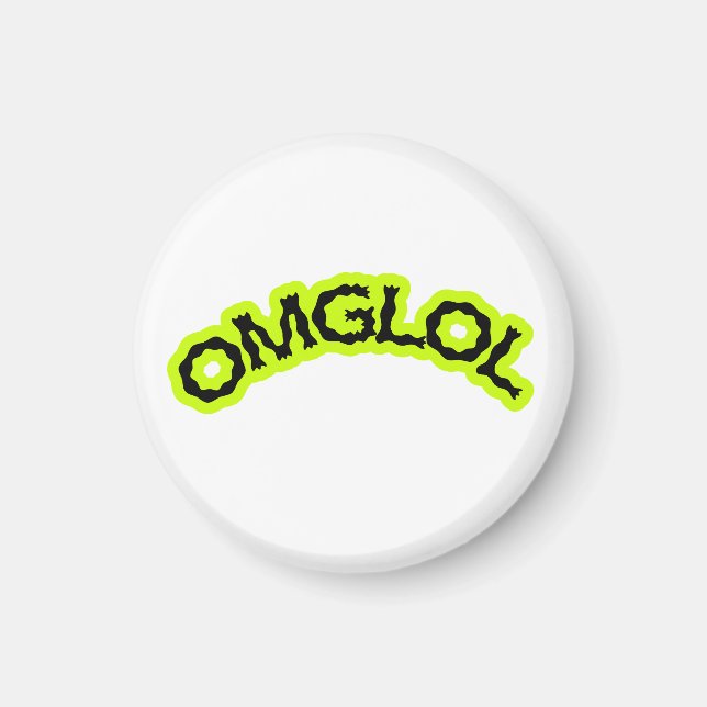Aimant Rétro OMGLOL 2000 – Amusant & Ludique (Devant)