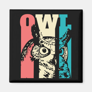 Aimant Retro Owl