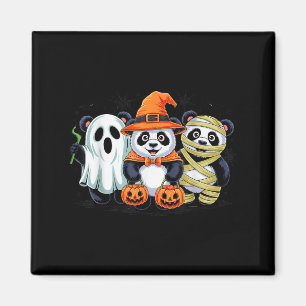 Aimant Rétro Panda Witch Y Halloween Citrouilles Hommes K