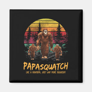 Aimant Retro Papa Squatch Comme Un Grand-Père Drôle Bigfo