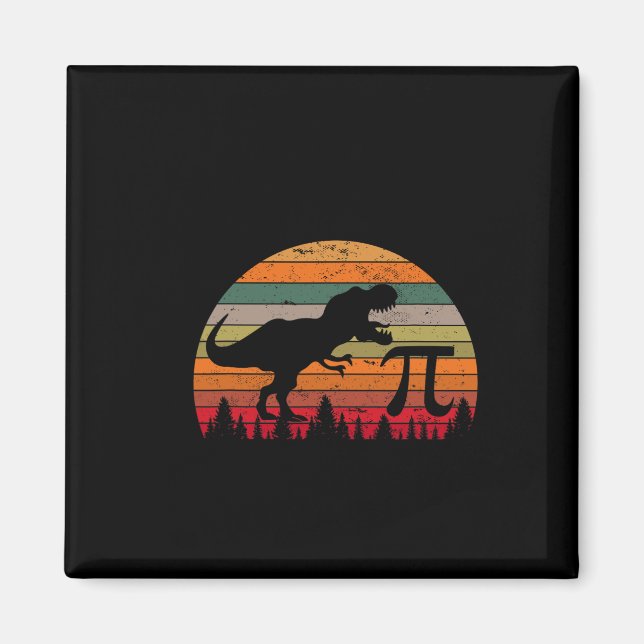 Aimant Retro Pi Day 3.14 Dinosaure Drôle Pi Day Math Tout (Devant)