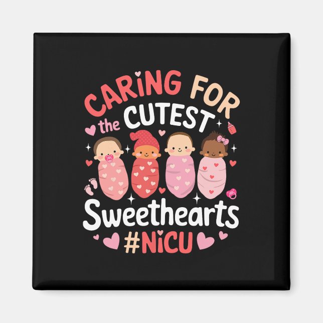 Aimant Rétro Prendre Soin Des Plus Mignons Amours Nicu Va (Devant)