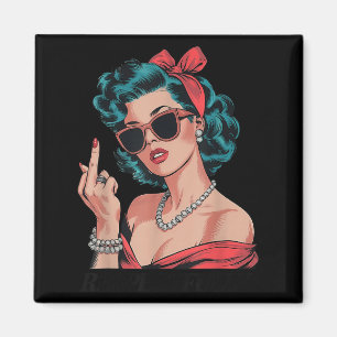 Aimant Rétro Respectueusement Drôle N Up Fille Sy Style