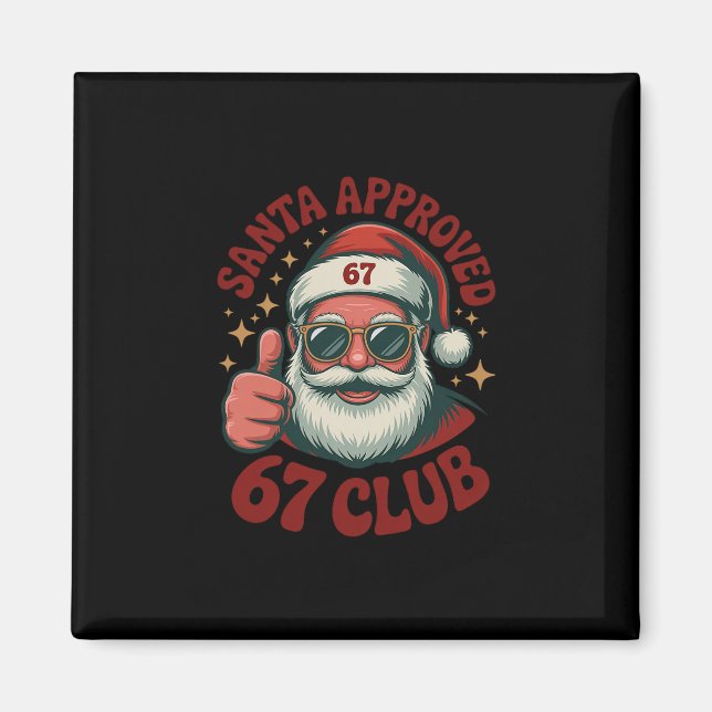 Aimant Retro Santa Approuvé 67 - Clic Noël 67 Meme  (Devant)