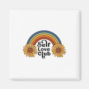 Aimant Rétro Self Love Club Sunflower Rainbow Mental Heal