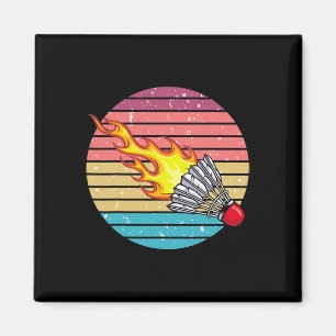 Aimant Retro Shutt Amusant Badminton Sports Player Coach
